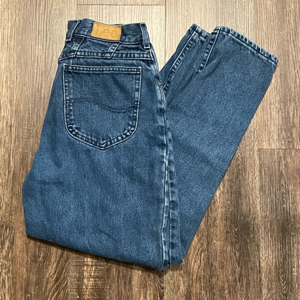 Vintage 90s Lee Denim High Waist Tapered Petite Jeans S